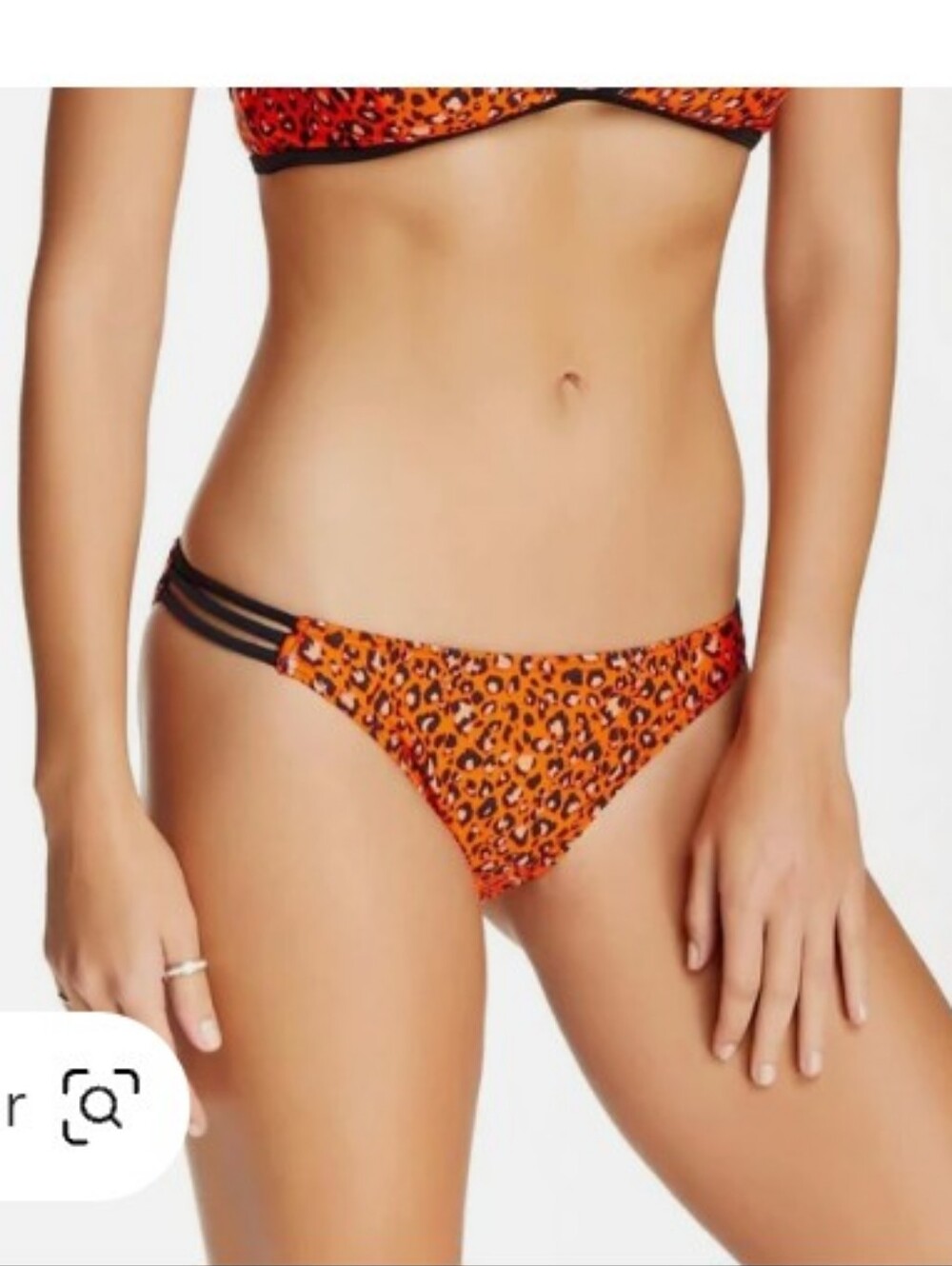 MINKPINK Wild Weather Animal Print Triangle Bikini Size Small